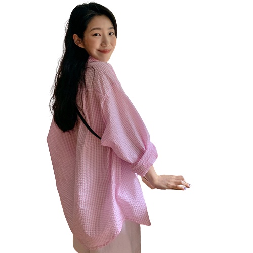 KEMEJA CRINKLE WANITA KOREA