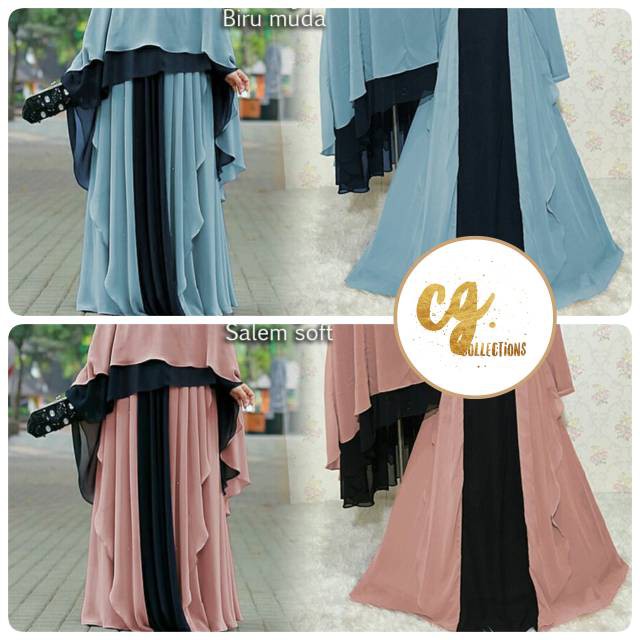 OLLY CERUTY SYARI busui selebgram muslimah dress gamis hijab fashion office kuliah daily wear