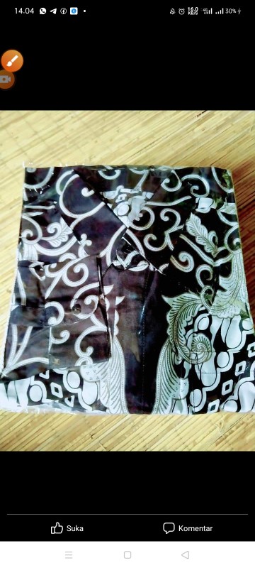 Bswart Batik Hrb026 Kenongo Hem Pendek Padi Pekalongan M L Xl Batik Pria Murah Modern Grosir Batik