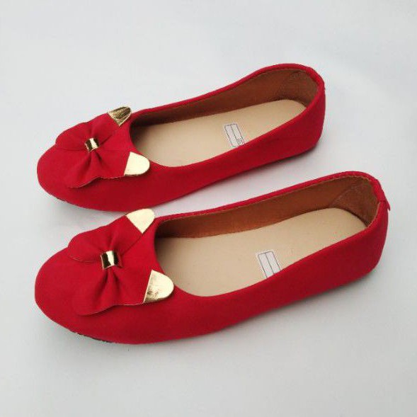 sepatu flat shoes anak pita lucu terbaru