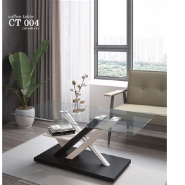 meja tamu minimalis meja tamu kaca coffee table persegi panjang kaca tempered ready makassar murah c
