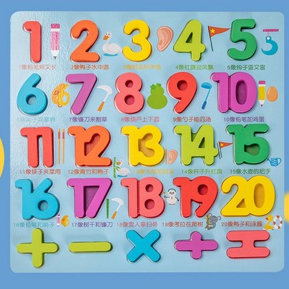 PUZZLE KAYU EDUKASI  | ALPHABET ANGKA HIJAIYAH HEWAN GEOMETRI BENTUK | PUZZLE ANAK-3D Macaron Numbers