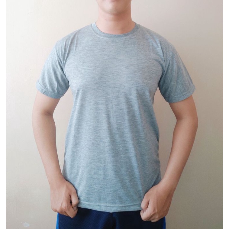 Kaos Polos Abu Sedang Misty Murah UNISEX Model Standard O-Neck