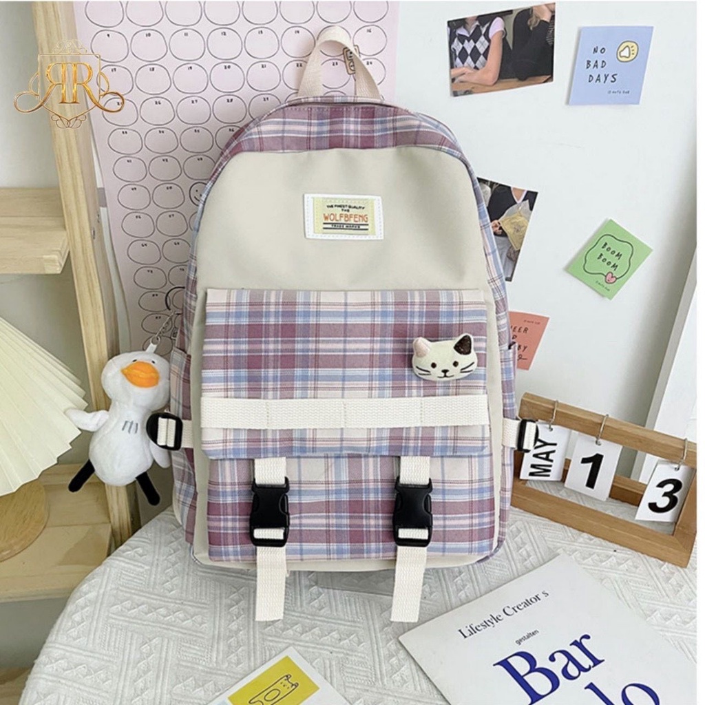 Tas Ransel Anak Sekolah Wanita Original Vaaste Backpack Fashion Korea Tas Punggung Perempuan Terbaru Kekinian Kiyowok