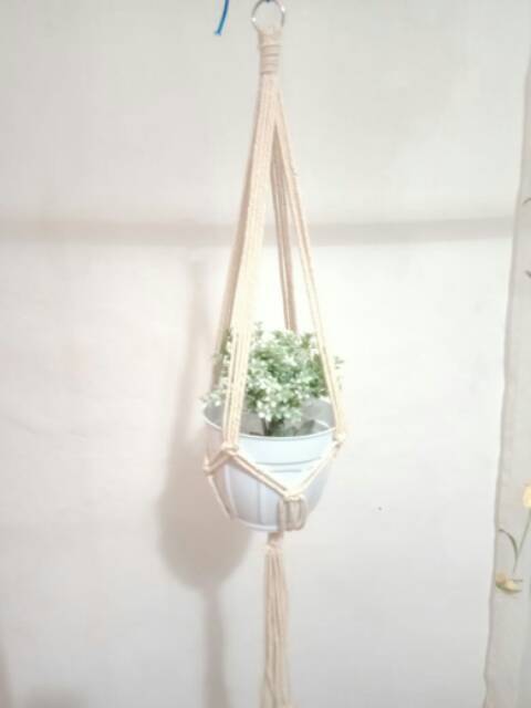 READY STOK) macrame pot gantung / macrame plant hanger (POT 012)