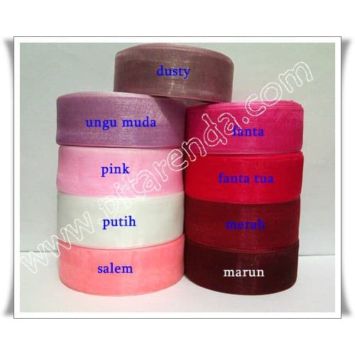 

TERBARU POP-802 : PITA ORGANDI POLOS SERI PINK 1 INCH (PER ROL) !!