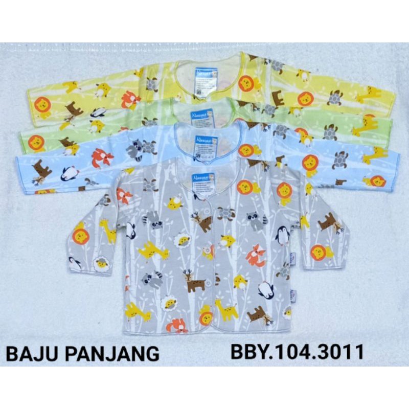 Baju bayi 0-3bln HALUS NASUKA ISI 4PCS/Baju bayi new born-Baju panjang safari
