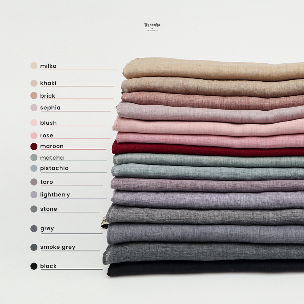 Tesavara | Cotton Fiber | Jilbab Wanita Segiempat