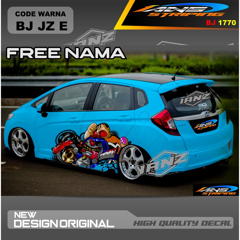 DECAL STIKER HONDA JAZZ JES AYLA AGYA AVANZA SWIFT AGYA AYLA YARIS / STIKER MOBIL DECAL MOBIL / STIKER VARIASI MOBIL AGYA AYLA JAZZ SITI CITY / DECAL STIKER MOBIL