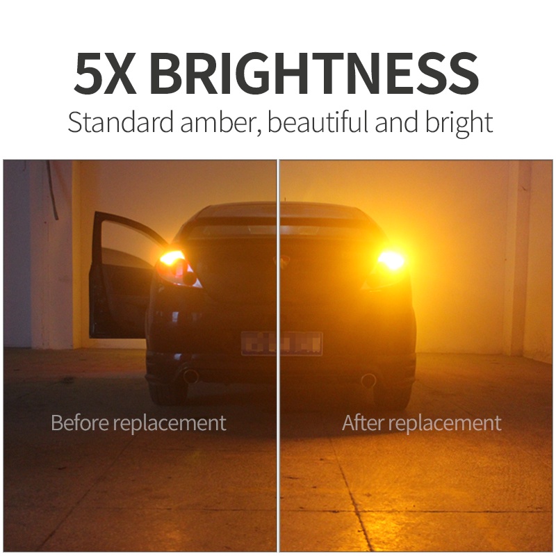 Extremly Bright Can-bus No Error T20 7440 WY21W Bau15s PY21W 2800lm Dengan Kipas Pendingin