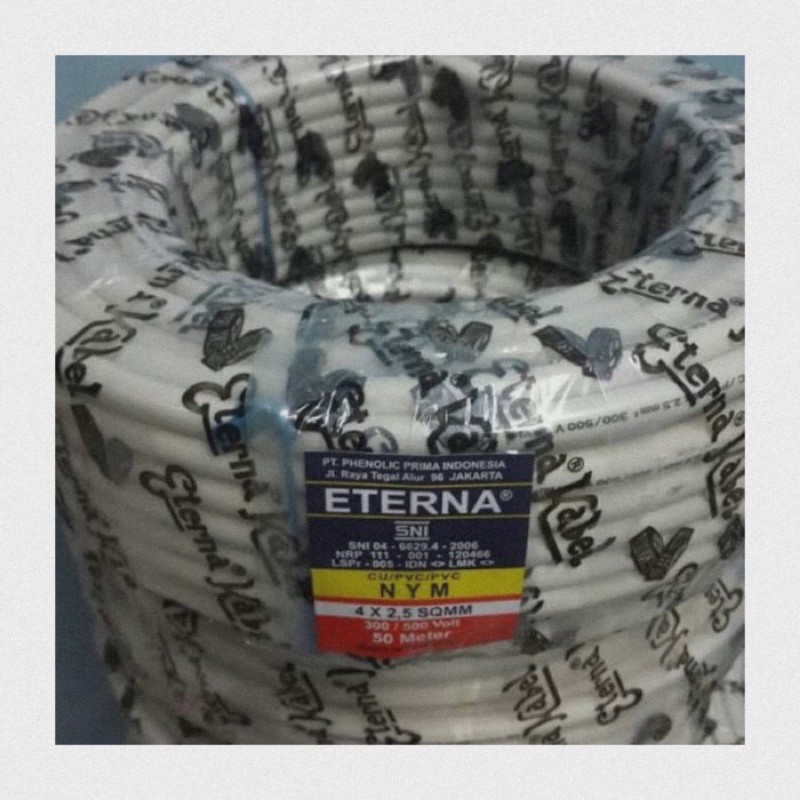 Eterna 4x2.5 NYM Kawat Tembaga Harga Permeter Kabel Eterna 4x2,5 Tembaga