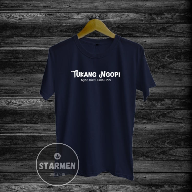 Kaos Distro Pria T-Shirt Motif Kata Kata TUKANG NGOPI