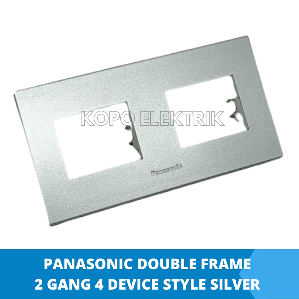 Panasonic Frame 2 Gang 4 device Style Silver