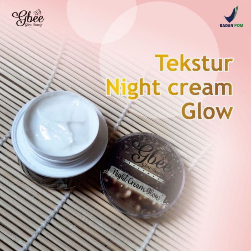 [kemasan Baru] GBEE GLOW BEAUTY NIGHT CREAM GOLD, krim malam pemutih wajah BPOM