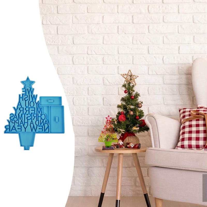 Siy Cetakan Epoksi Bentuk Pohon Natal 3d Bahan Silikon Untuk Kerajinan Tangan Diy