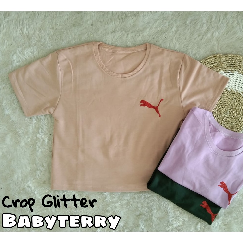 22070 KAOS CROP TEE PAKAIAN WANITA CROP TOP FIT L ATASAN CEWEK ABG REMAJA DEWASA ALA KOREA STYLE KOR