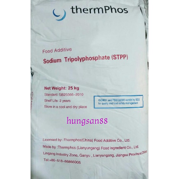 

STPP Thermphos 25kg pengenyal kerupuk, pengenyal bakso, daging dll