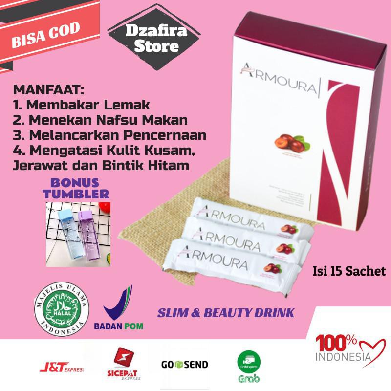 Armoura Slim & Beauty Drink Minuman Pelangsing Pemutih Kulit Diet Cewek Detok Perempuan buah Plum