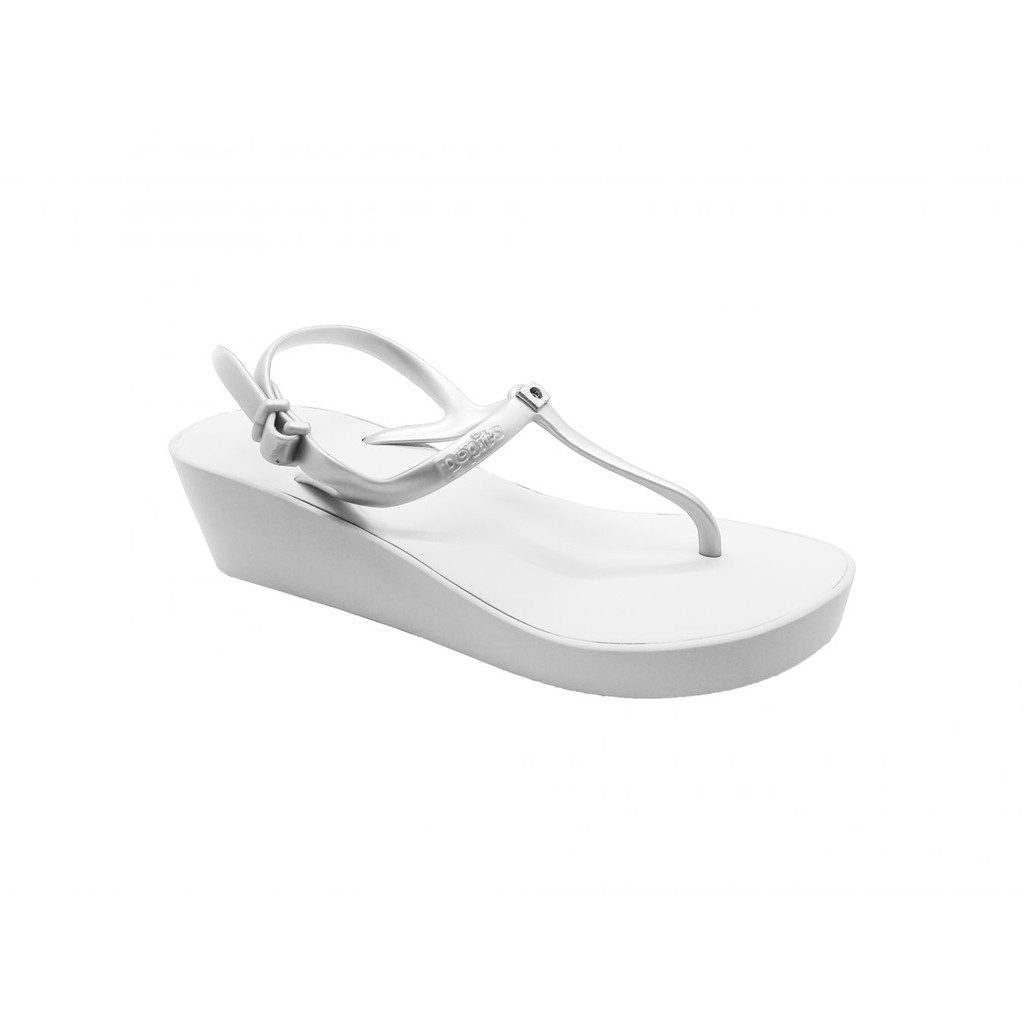 Popits Sling Back Wedge 5cm Silver size L Sandal Wanita Original