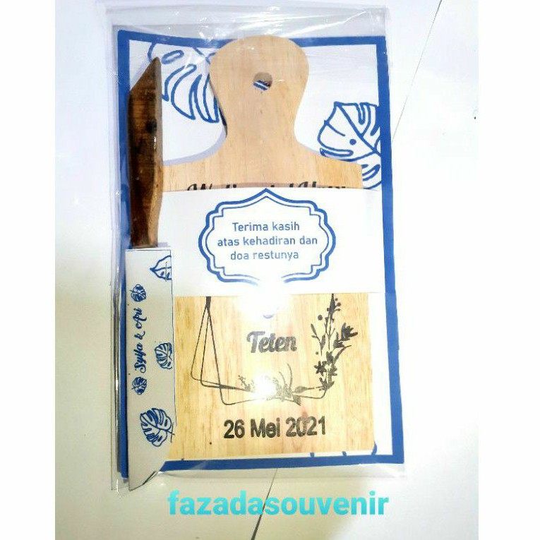 Souvenir Talenan Medium set Pisau Kemas Plastik