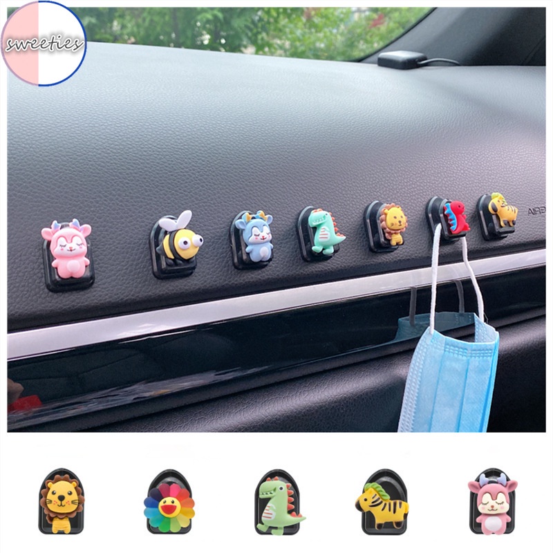 1pc Kait Gantungan Kunci / Kabel USB / Headphone Multifungsi Untuk Belakang Jok Mobil