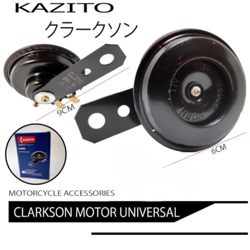 Klakson Standar Single Disc - Model Denso By KAZITO 12 Volt Universal Motor Beat,Scoopy,Vario,Mio,Fino,Nmax,PCX,ADV,Satria Fu,Ninja R RR,CBR150R Byson Mobil Avanza Nyaring HornSuper Bass DR D FISCHER GERMANY KLAKSON HELLA CLASSIC HORN