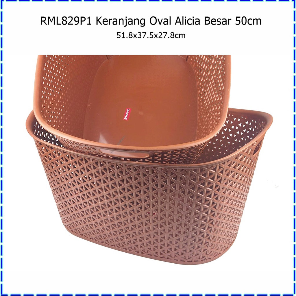 RML829P1 Keranjang Baju/Keranjang Serbaguan Oval Alicia Besar 50cm