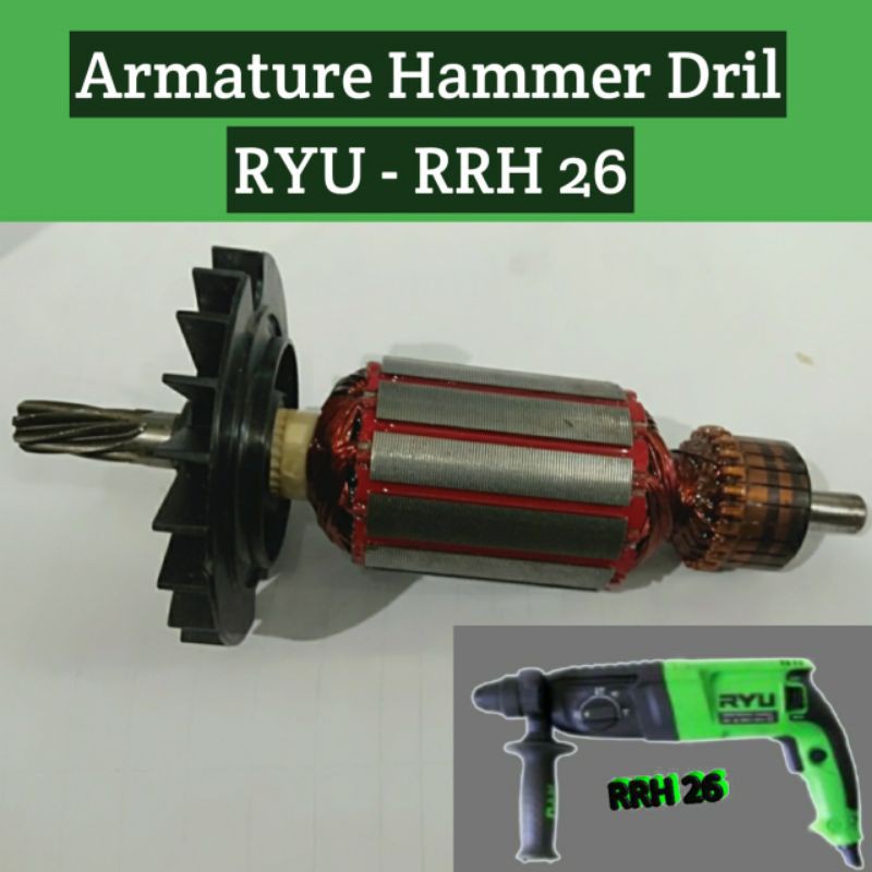 ARMATURE RYU RRH26 HAMMER ARMATURE STATOR RYU MESIN BOBOK ANGKER RRH HAMMER 26 PERCUSSION HAMMER