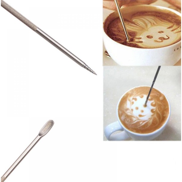 LINSBAYWU Pen Dekorasi Kopi Barista Motta Latte Art Espresso - F3F27 - Silver