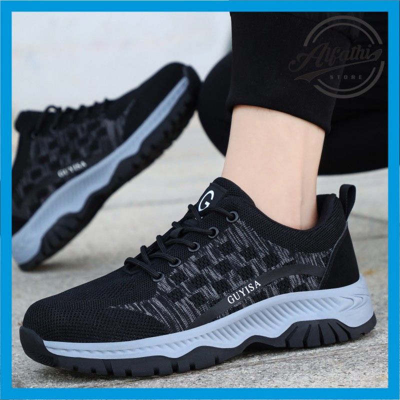 AlFathi Sapatu Safety Sneakers Sport New Guyisa Black Diamond