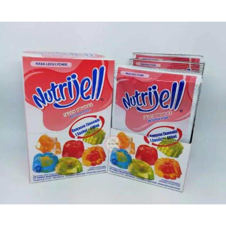 

Aneka Snack Nutrijell Rasa Leci ( Lychee ) 10 gram / Agar agar / Jelly