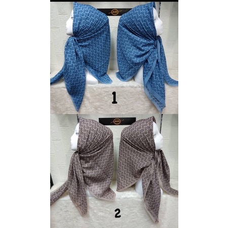 Jilbab motif button kw