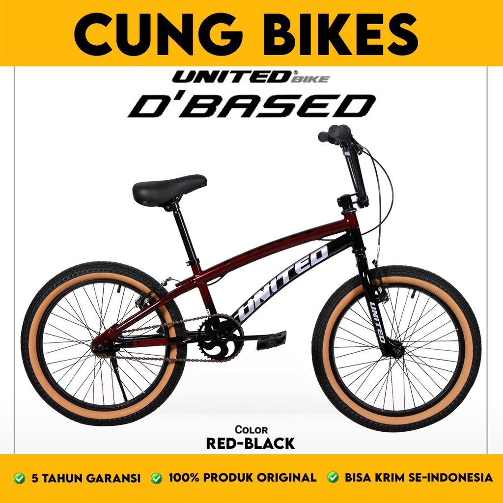 SEPEDA ANAK LAKI BMX UNITED DBASED 20 INCH GARANSI 5 TAHUN