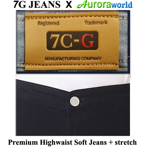 AURORAWORLD 7G JEANS EXPORT QUALITY SOFT JEANS HIGHWAIST /PINGGANG TINGGI JEANS/STRETCH size 27-34