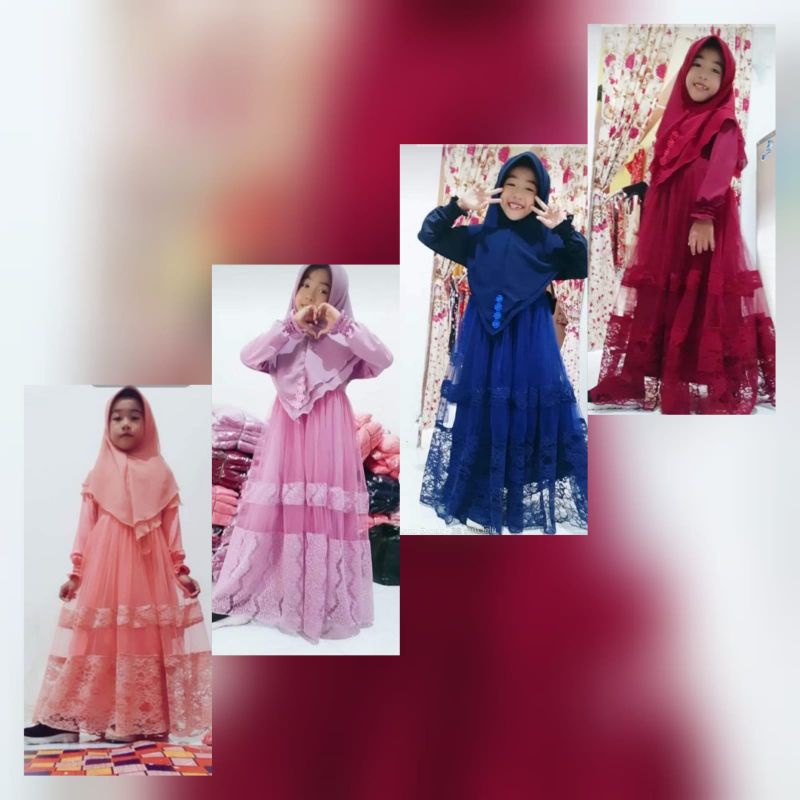 READY GAMIS BROKAT Anak 2-9TAHUN