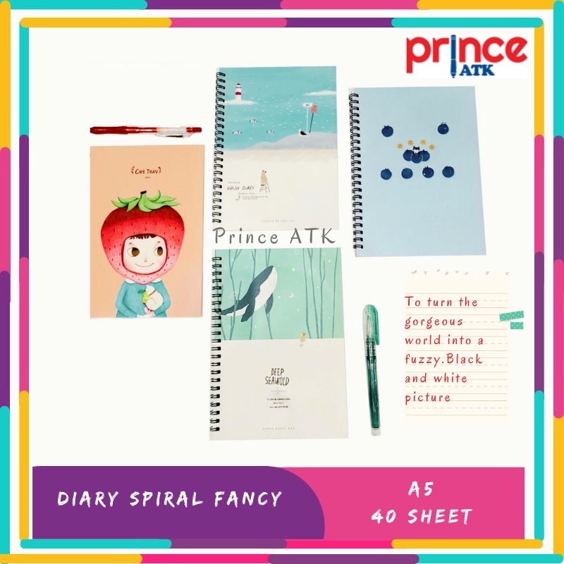 

DIARY / NOTEBOOK / BUKU TULIS SPIRAL FANCY UKURAN A5