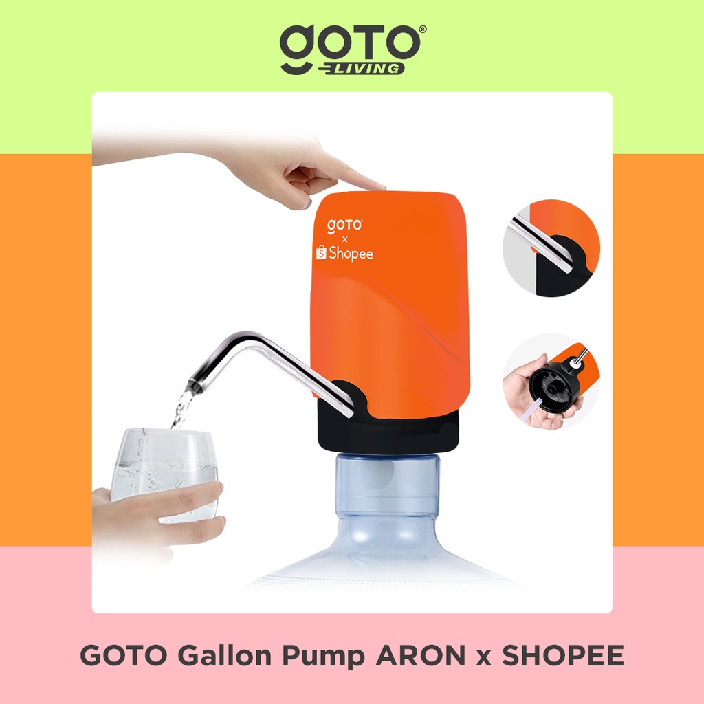 Goto Aron x Shopee Pompa Galon elektrik Gallon Dispenser Air Minum Image 3