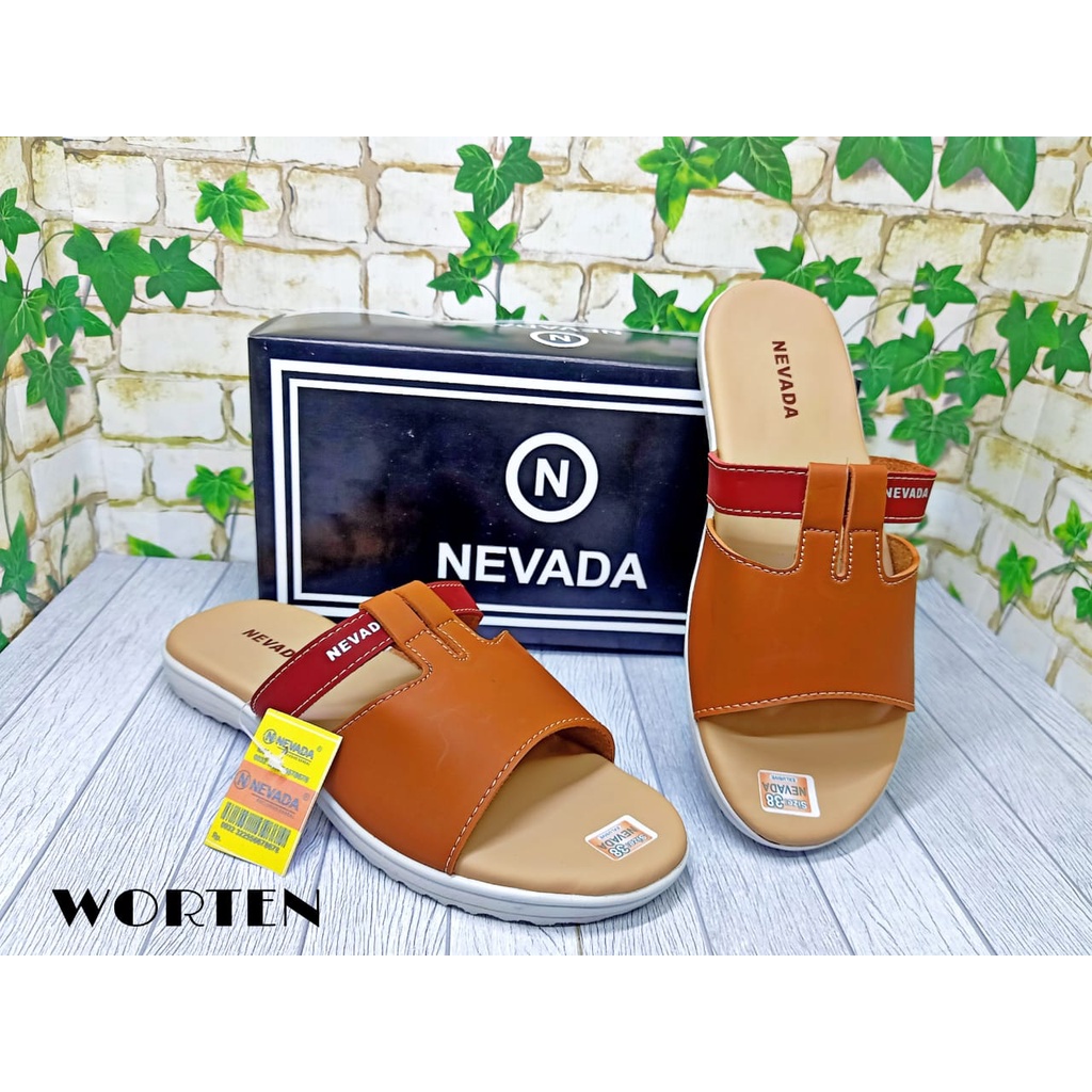 Sandal slop wanita nevada terbaru/Sandal nevada wanita