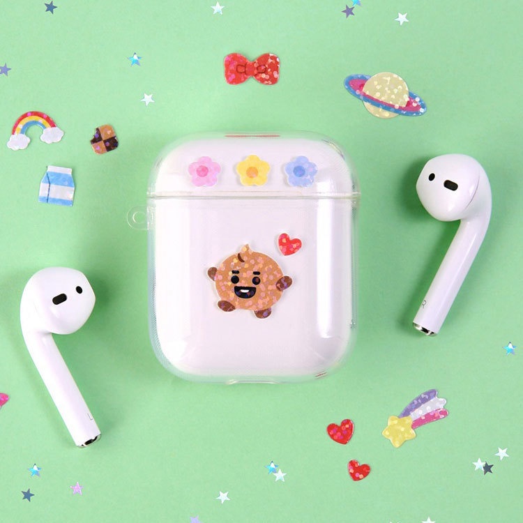 Stiker Transparan Motif Kartun KPOP BTS BT21 Anti Air Untuk Dekorasi Diary / Handphone DIY