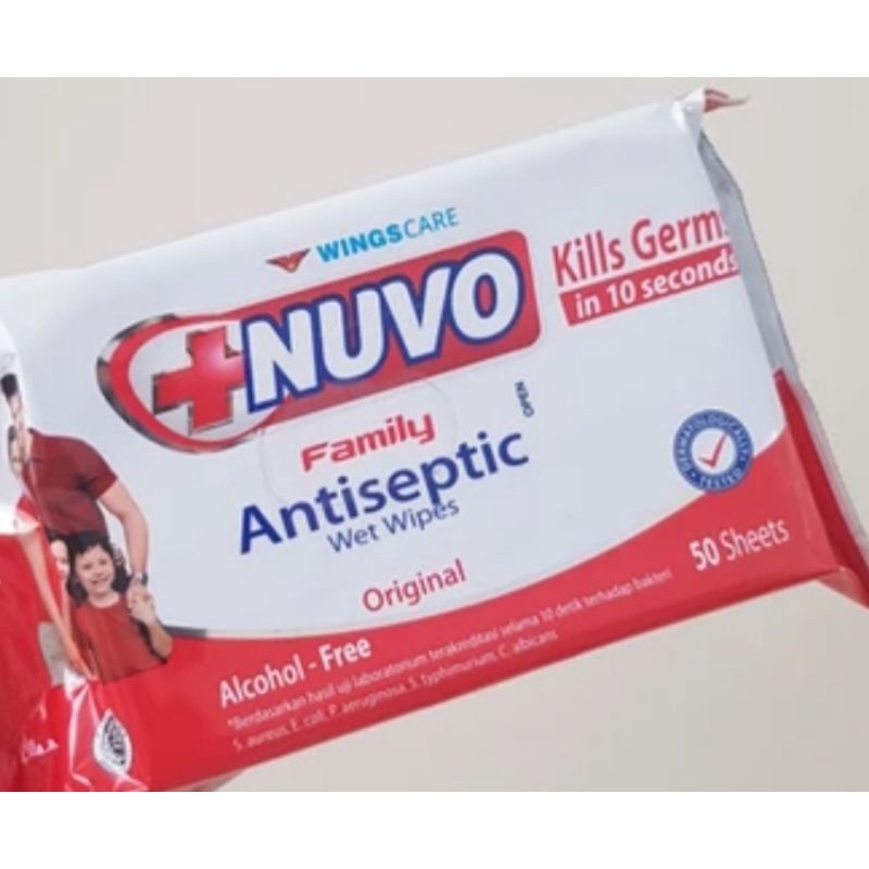 NUVO Tissue Basah Antiseptic 50 Sheets Original