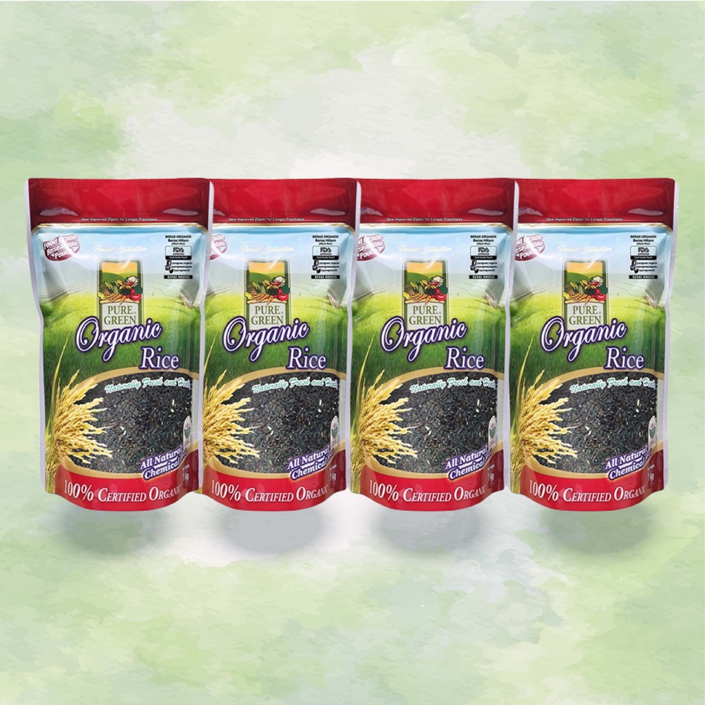 

Puregreen Organic Rice Black 1 Kg | Bundling 4