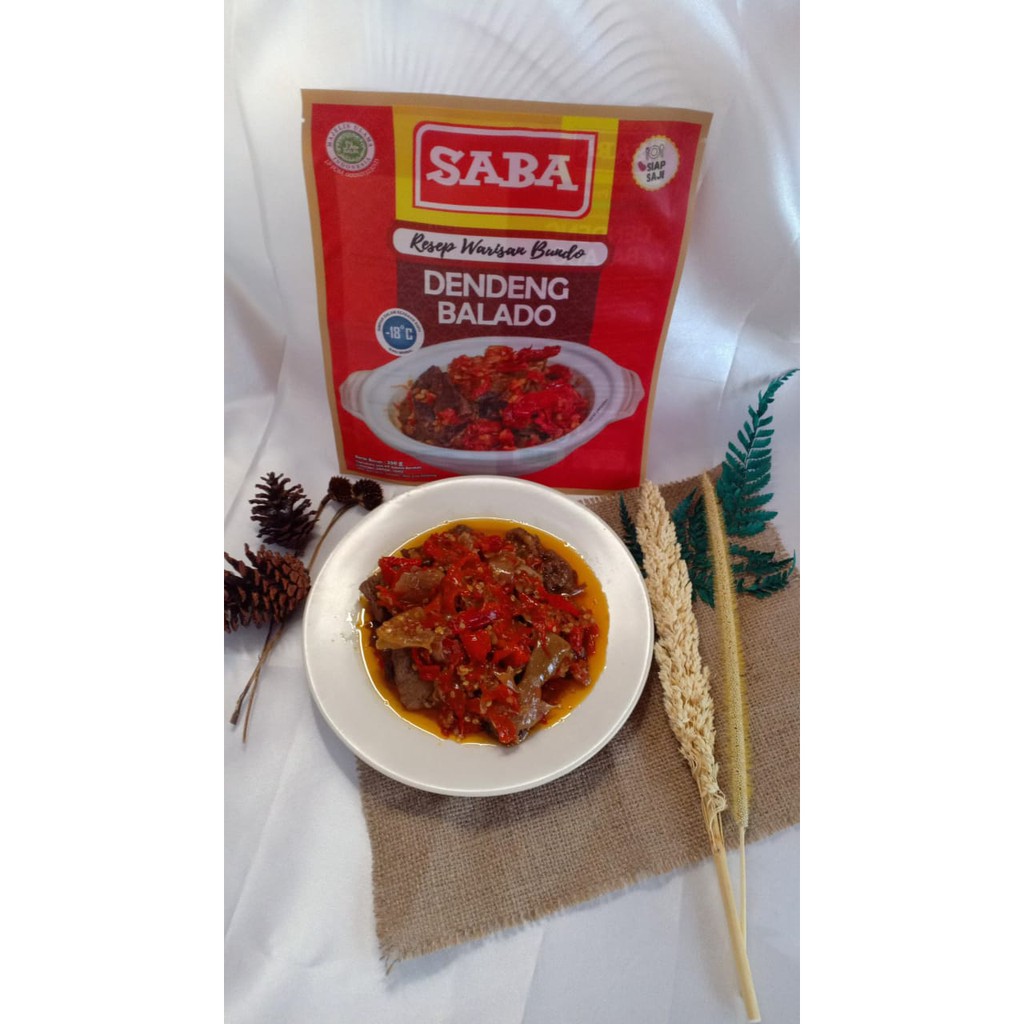 SABA Dendeng Sapi Balado Frozen 350 gram BPOM Dendeng Sapi Basah 100% HALAL Khas Padang Sehat Alami Tanpa Pengawet