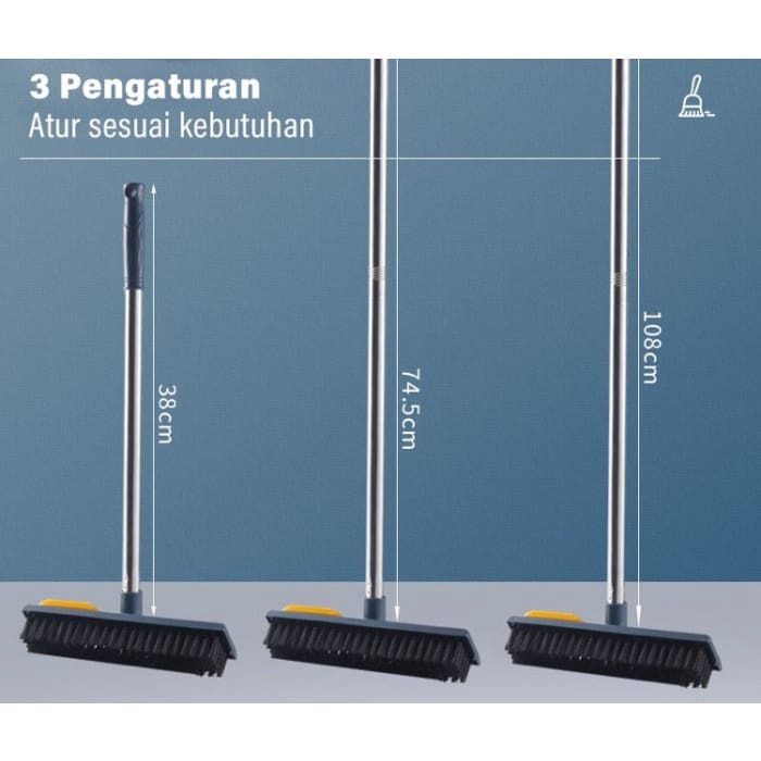 SALE Sikat 2in1 Lantai Kamar Mandi Pembersih  Dinding WC Wiper Dorong Serokan Air