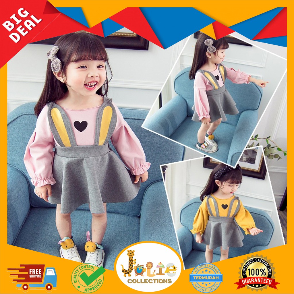 JOLIECOLLECTIONS BAJU  DRESS  ANAK  LENGAN PANJANG DENGAN 