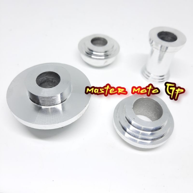 bosh tromol RX KING RXS RXK NEW SCORPIO  boshing tromol Rxking Depan belakang aluminium chrome