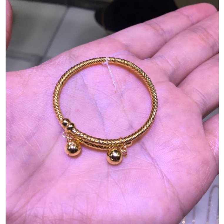 Gelang Anak Ulir Gold Baby Bracelet Emas Kuning 700