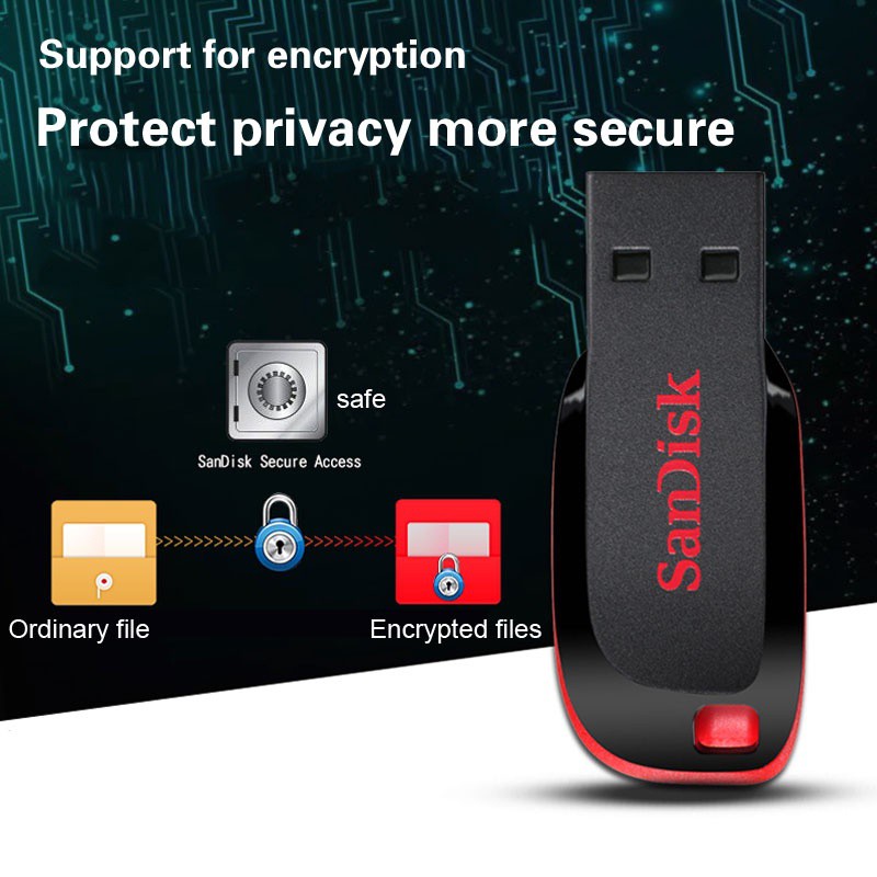 Sandisk Flashdisk 8GB Blade CZ50 - Sandisk Flash disk 8 GB - Sandisk USB drive 8GB USB 2.0