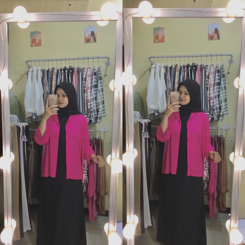 KEMEJA LYDIA OVERSIZE || KEMEJA RAYON BESTSELLER