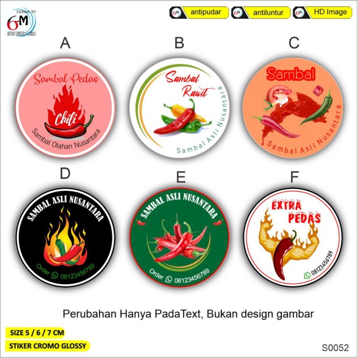 

Terbatas Sambal Botol 100 Stiker Pcs 1Pack Kemasan Diskon