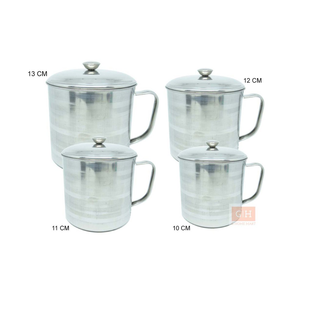 Mug set stainless 10-13 cm / gelas stainless